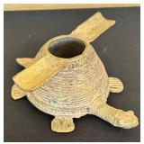 K - Vintage Brass Turtle Figurines