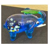 K - Pier 1 Imports Ella & Raja Glass Elephant Figurines