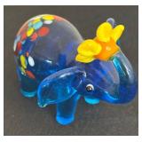 K - Pier 1 Imports Ella & Raja Glass Elephant Figurines