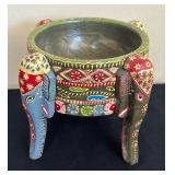 LR - Depression Glass Platter with Elephant-Leg Stand - Platter, Trinket Box, Wooden Whale Sculpture and More