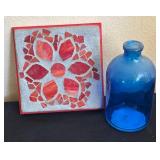 LR - Depression Glass Platter with Elephant-Leg Stand - Platter, Trinket Box, Wooden Whale Sculpture and More