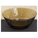 LR - Brown Glass Double Boiler with Lid with Bowl