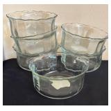 Glass Bowls Collection - Clear Pressed Glass with Floral Motifs