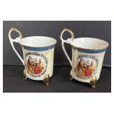 K - Yamasen Gold Collection Porcelain Japan 24K Gold Plated - Petite Dish & 2 Cups