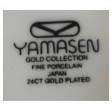 K - Yamasen Gold Collection Porcelain Japan 24K Gold Plated - Petite Dish & 2 Cups