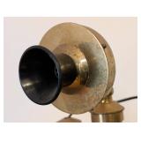 LR - GEC Made in England Brass Candlestick Telephone - 12-inch Tall - Not Functioning