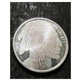 HALF TROY OZ .999 FINE SILVER BUFFALO INDIAN ROUND