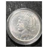 1924 US PEACE SILVER DOLLAR IN AIRTITE