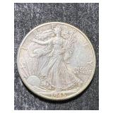 1945-D US WALKING LIBERTY HALF DOLLAR