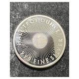 HALF TROY OZ .999 FINE SILVER SUNSHINE MINTING ROUND
