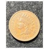 1907 US INDIAN HEAD CENT
