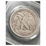 1933-S US WALKING LIBERTY HALF DOLLAR IN CASE