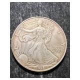 1998 AMERICAN SILVER EAGLE 1 TROY OZ .999 FINE SILVER