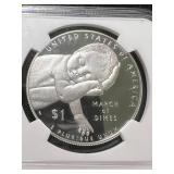 2015W MARCH OF DIMES COMMEM SILVER DOLLAR NGC PF70 ULTRA CAMEO