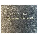 Celine Paris Monogram Canvas and Leather Satchel Handbag with Key