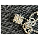 Tiffany & Co. Sterling Silver Charm Bracelet with Box and Pouch - no signature "T" at clasp