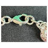 Tiffany & Co. Sterling Silver Charm Bracelet with Box and Pouch - no signature "T" at clasp