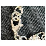 Tiffany & Co. Sterling Silver Charm Bracelet with Box and Pouch- no signature "T" at clasp