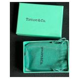 Tiffany & Co. Sterling Silver Charm Bracelet with Box and Pouch- no signature "T" at clasp