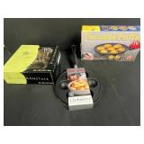 Collection of Pancake Puff Pans Including Wilton Armetale, Nordic Ware Ebelskiver, and Pancake Puffs