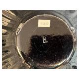 Set of 4 Signed K Art Glass Bowls Iridescent and Swirled Patterns