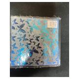 Set of 2 Decorative Fluted Glass Bowls and 7 Holographic Glass Coasters