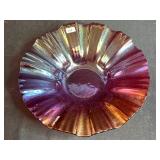 Set of 2 Decorative Fluted Glass Bowls and 7 Holographic Glass Coasters