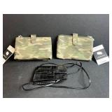 2 Baggallini Carryall Camo Travel Cases and Black Patent Mini Crossbody Purse
