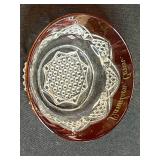 Vintage Decorative Collection: Green Glass Vase, Fenton Pink Milk Glass Vase, Cat and EFCCO Fish Salt & Pepper Shakers