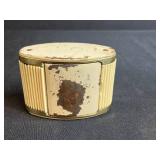 Collection of Vintage Table Clocks, Open Pan Oil Lamps, Glass Mixer, and Carved Wooden Stand