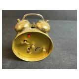 Collection of Vintage Table Clocks, Open Pan Oil Lamps, Glass Mixer, and Carved Wooden Stand