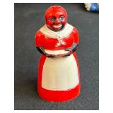 Vintage Figurines Inc Aunt Jamima, Universal Camwood Ivory Plate, and Allertons Collectible Shaker Lot