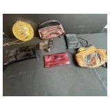 Collection of Vintage Leather Wallets and Bags Including Capezio Case