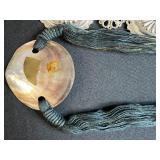 Vintage Accessory Collection with Belts and Sequin Clutch