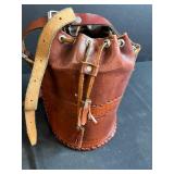 Lot of 4 Fashion Belts and Vintage Embossed Leather Bucket Bag