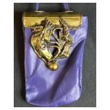 Collection of 4 Leather Crossbody Handbags with Decorative Clasps