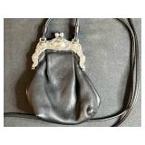 Collection of 4 Leather Crossbody Handbags with Decorative Clasps