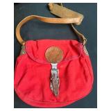 Collection of VTG Handbags: Coach Wristlet, Duluth Pack Red Shoulder Bag, Fossil, Woven Purse