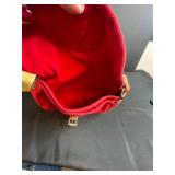 Collection of VTG Handbags: Coach Wristlet, Duluth Pack Red Shoulder Bag, Fossil, Woven Purse