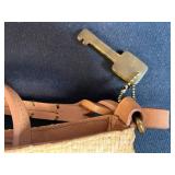 Collection of VTG Handbags: Coach Wristlet, Duluth Pack Red Shoulder Bag, Fossil, Woven Purse