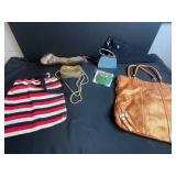 Collection of 6 Designer and Vintage Handbags Including Prada (no serial number found), Hobo International, Whiting and Davis