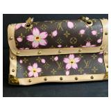 Louis Vuitton Cherry Blossom Monogram Shoulder Bag with Studs, Lock, Bow and Bag - no date or serial number