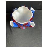 Set of Handcrafted Signed Art Glass Plates and Votive Holders