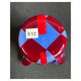 Set of Handcrafted Signed Art Glass Plates and Votive Holders