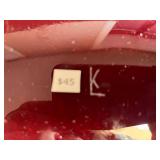 Set of 5 Iridescent Signed Art Glass Plates Assorted Colors