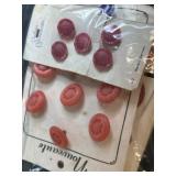 Large Collection of Vintage Buttons on Original Cards in Storage Bin