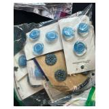 Large Collection of Vintage Buttons on Original Cards in Storage Bin