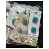 Large Collection of Vintage Buttons on Original Cards in Storage Bin