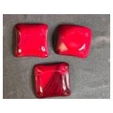 Collection of Colorful Fused Glass Trinket Dishes