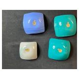 Collection of Colorful Fused Glass Trinket Dishes
